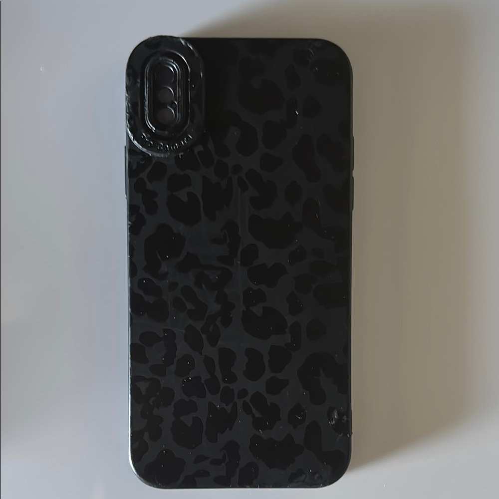 Black Leopard Print Phone Case